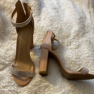 Charlotte Russe Sparkly & Nude heels